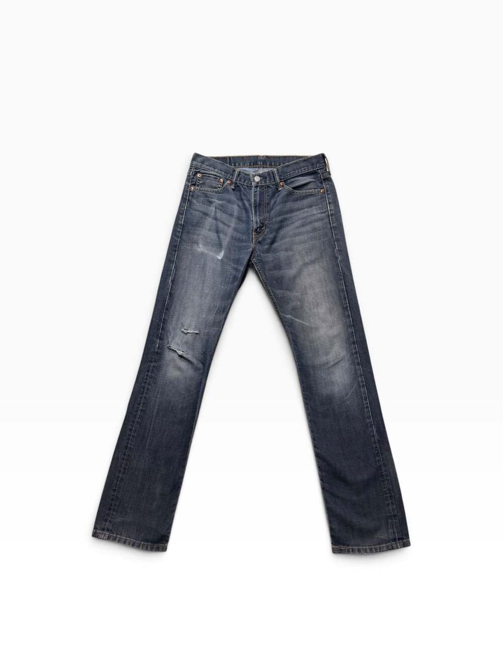 Levi's 513 Distressed Jeans Blue Denim Jeans Size 32W 34L